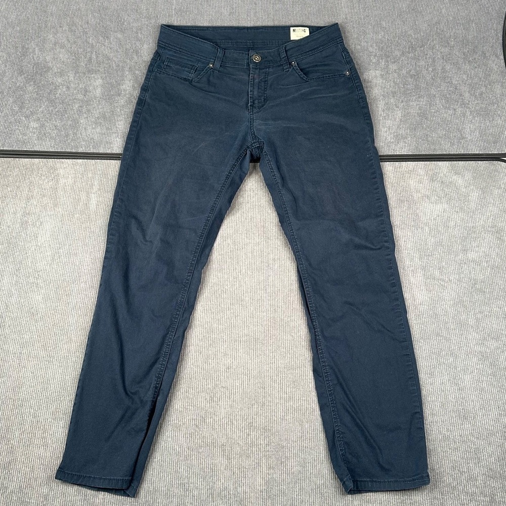 Mustang True Denim Oregon‎ Straight Pants Mens 34x30 Navy Blue Cotton Stretch